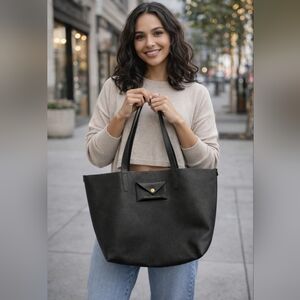 Elegant Black Tote Bag